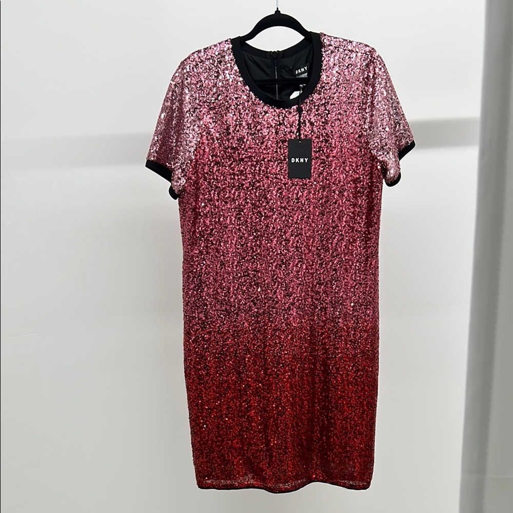 NWT DKNY Pink Sequin Dress